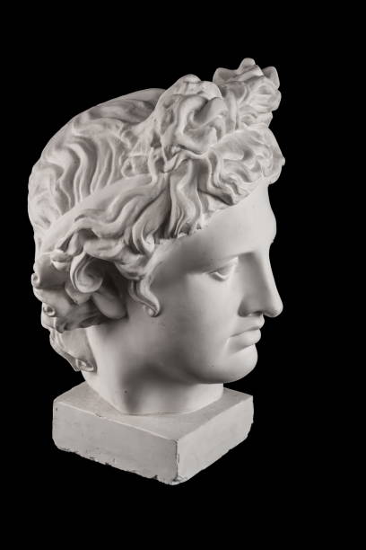 istock Gypsum statue of Apollo's head 824960054