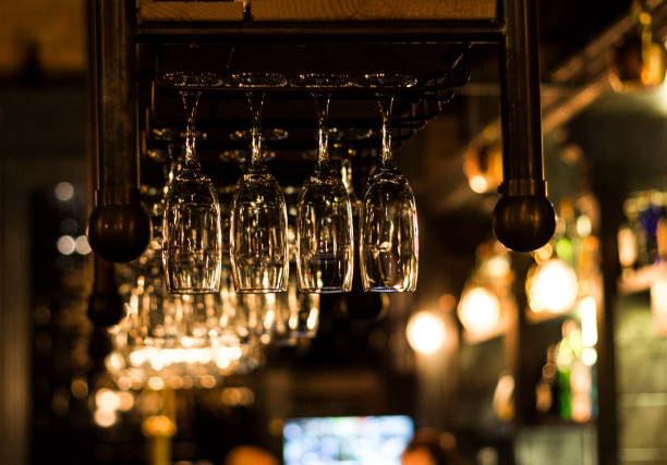 istock Hanging champagne glasses 824963226