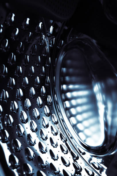 istock Polished perforated metal textured background 824977964