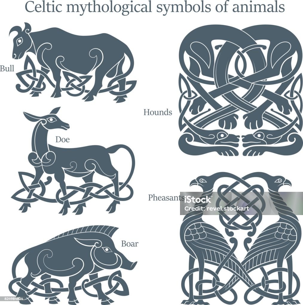 Ancient Celtic Mythological Symbol Animals Set Stock Illustration -  Download Image Now - Celtic Style, Mythology, Animal - iStock
