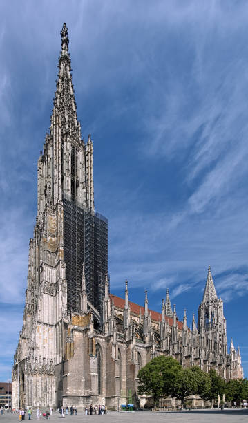 Ulm Minster, Germany Ulm, Germany - September 18, 2012: Ulm Minster. This is the tallest church in the world with height 161.5 metres (530 ft). It was started in 1377 and completed on May 31, 1890. ulm minster stock pictures, royalty-free photos & images