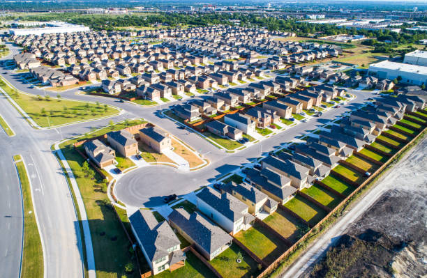istock Aerial Drone View above Suburb Austin , Texas simplified 824995010