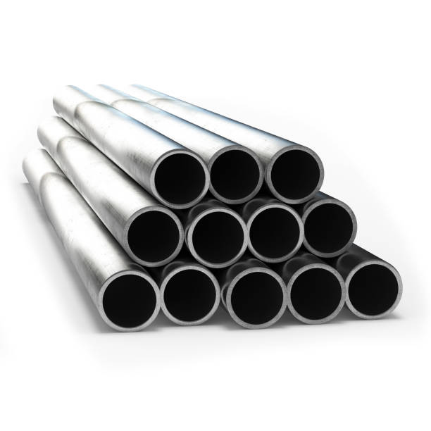 istock Stainless steel tube 3d rendering isolated. 824995770