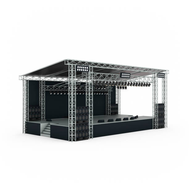 istock Podium concert stage isolated 3d rendering. 825001504
