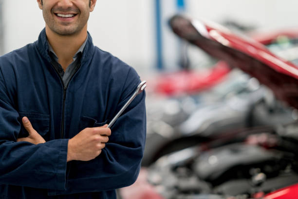 istock Close-up on a mechanic working at a car garage 825001704