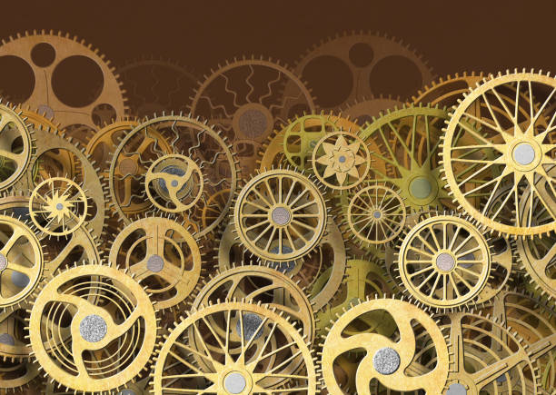 istock background of gears and cogs. mechanism concept, 3d, illustration 825008274