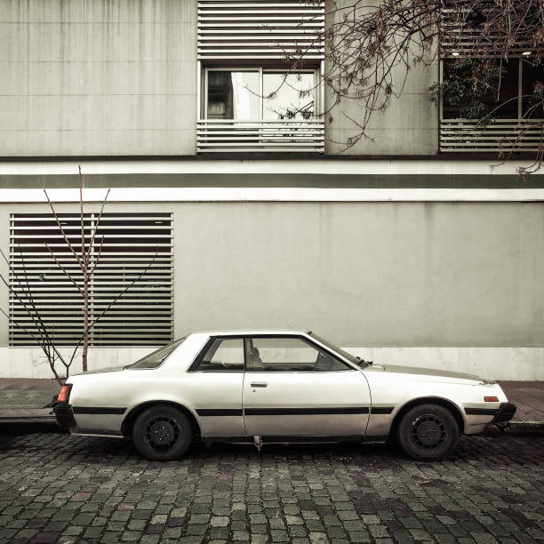 istock Vintage car parked in the street 825009510
