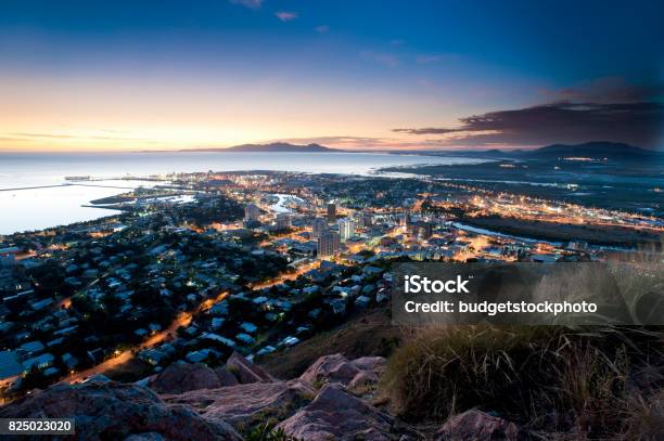 Cityscape Of Townsville At Dusk Australia Stock Photo - Download Image Now - Townsville - Queensland, Queensland, Sunshine Coast - Australia