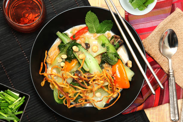 istock Thai-Style Coconut and Lemongrass Wonton Soup 825023076