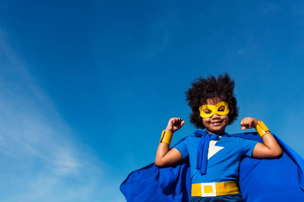 istock Little Boy Super Hero Concept 825023378