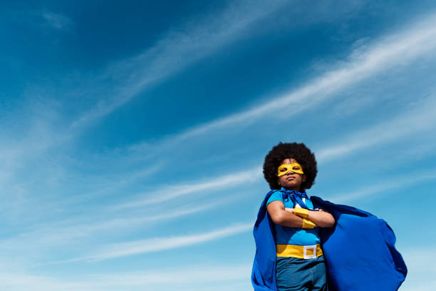 istock Little Boy Super Hero Concept 825023478