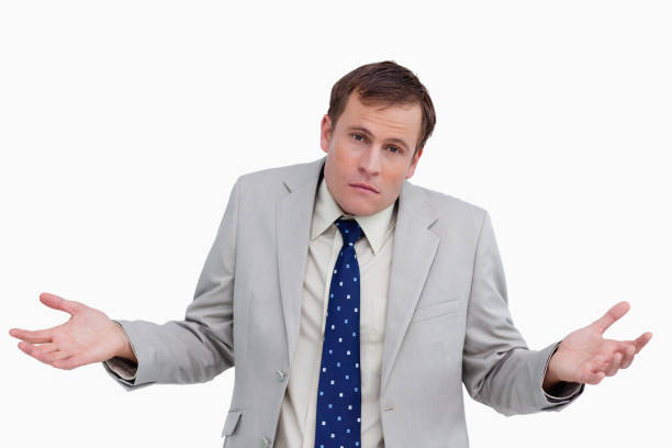 istock Close up of clueless businessman 825027576