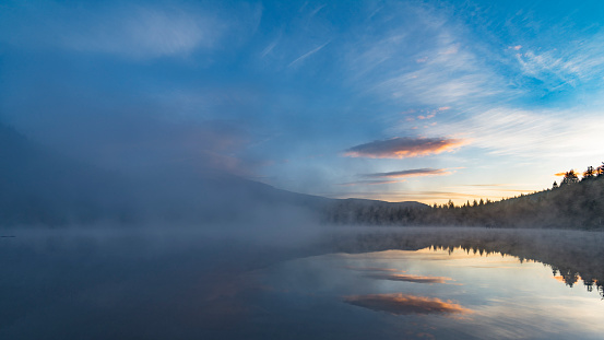 morning view of mount rainier with reflection lake,Washington,usa.