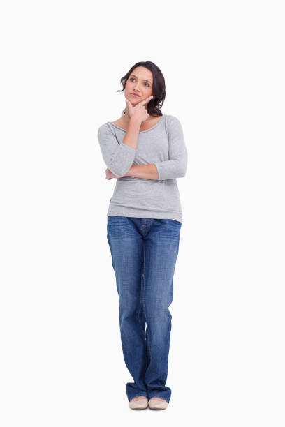 istock Young woman in thinkers pose 825034494