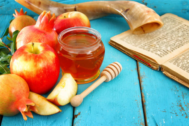 istock Rosh hashanah (jewish New Year holiday) concept. Traditional symbols. 825035042