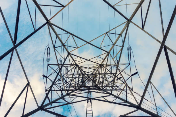 istock High voltage towers and transmission line for electricity 825045364