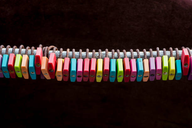 istock Colorful of lock. 825045502