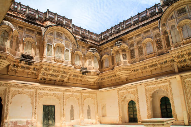istock View inside the Jaipur Amer Fort, India 825061054