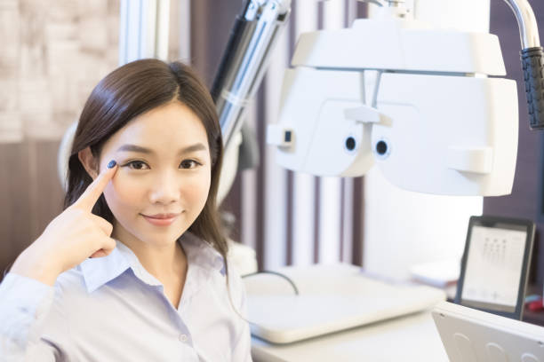 istock woman smile with optometry 825067658