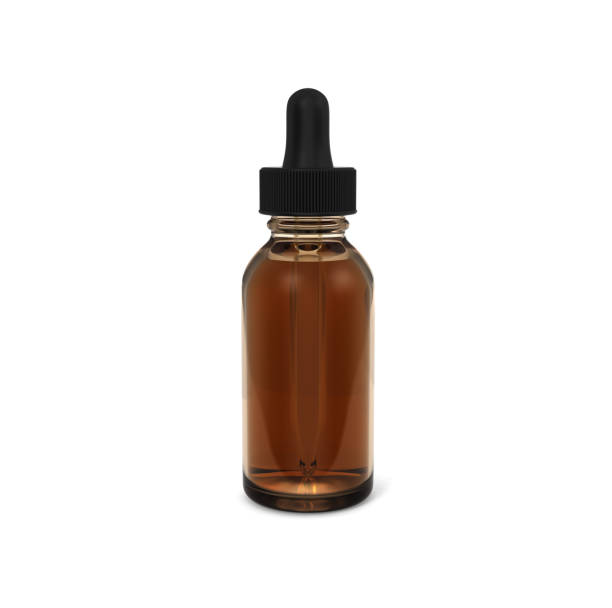 istock E juice and beard oil dropper bottle mock up 3d rendering isolated on white background. 825072154