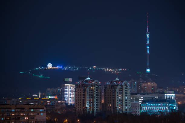 A shot of the city 'almaty' in Kazakhstan. Almaty used to be the capital city of Kazakhstan but it changed to Astana. Almaty is an unique city. I'd suggest if you visit almaty, don't stay more than a week. As its a nice city and alot to do outside the city...  but after a week you would have seen everything it has to offer.