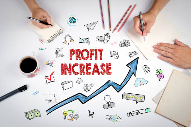 istock Profit Increase Concept. The meeting at the white office table 825074924