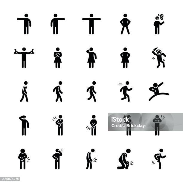 Pictogram Of Everyday Glyphs 21 Stock Illustration - Download Image Now - Adult, Adults Only, Athlete
