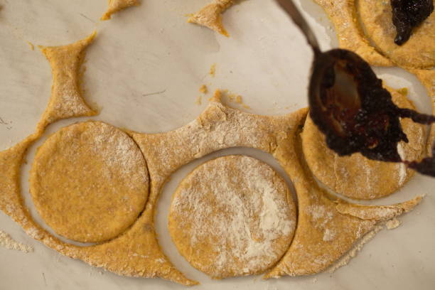 istock Homemade cookies with jam cooking 825075962