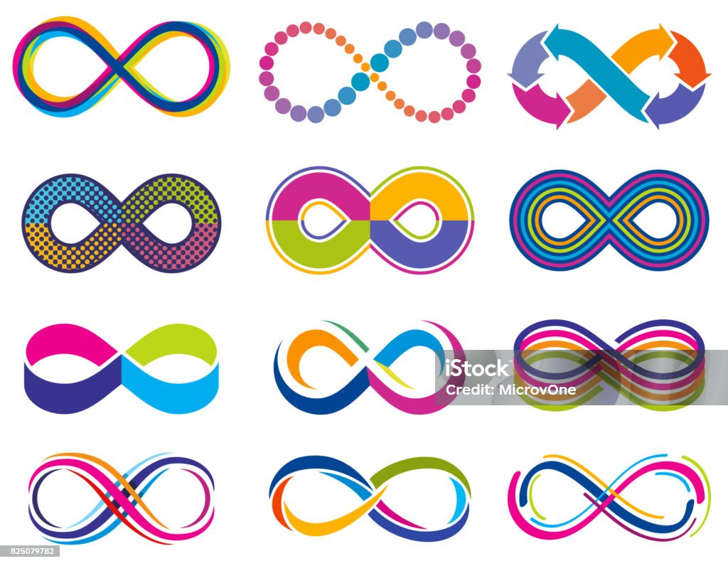 Endless mobius loop infinity vector concept symbols. Eternity icons Endless mobius loop infinity vector concept symbols. Eternity icons. Loop icon eternity, illustration of infinity symbol Infinity stock vector