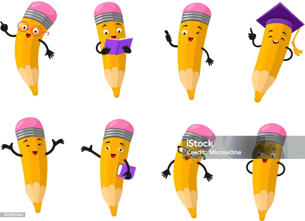 Ilustración de Conjunto De Vector De Caracteres De Dibujos Animados Lápiz Inteligente y más Vectores Libres de Derechos de Lápiz - iStock Ilustración de Conjunto De Vector De Caracteres De Dibujos Animados Lápiz Inteligente y más Vectores Libres de Derechos de Lápiz - iStock