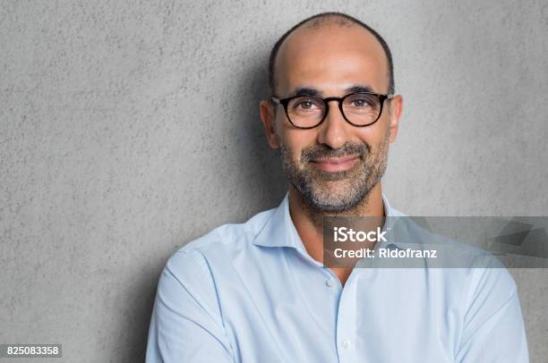 Businessman Wearing Eyeglasses Stock Photo - Download Image Now - Portrait, Men, Headshot