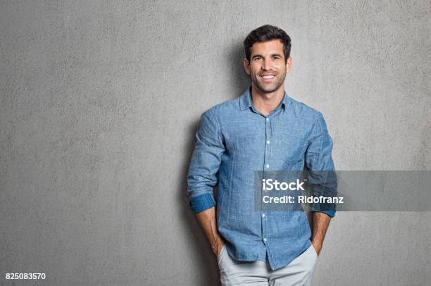 Latin Man Standing Stock Photo - Download Image Now - Men, Portrait, Smiling