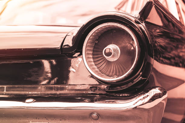 istock Headlight lamp of retro classic car vintage style 825086720