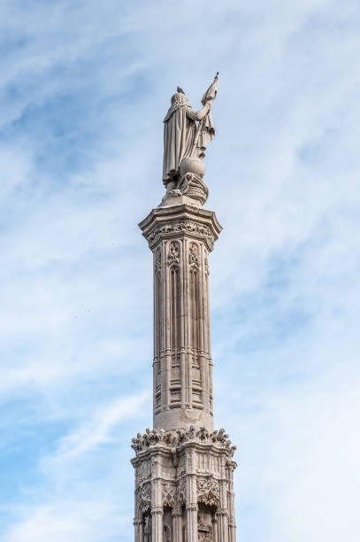 istock Monument to Christopher Columbus on the Colon Square (plaza de Colon) in Madrid, Spain. 825087212