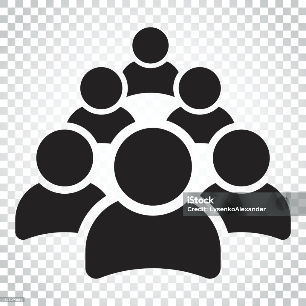 Group of people vector icon. Persons icon illustration. Simple business concept pictogram on isolated background. Icon Symbol stock vector