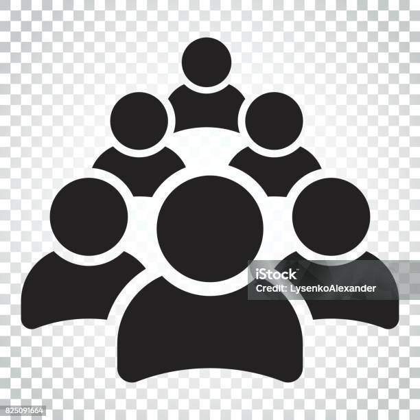 Group Of People Vector Icon Persons Icon Illustration Simple Business Concept Pictogram On Isolated Background Stock Illustration - Download Image Now