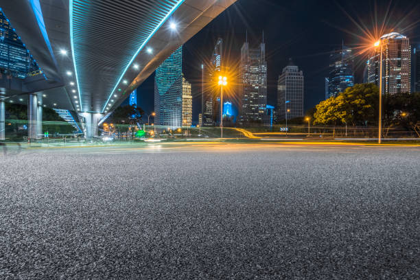istock Pedestrian bridge and skyscrapers 825092598