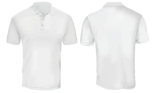 Vector illustration of White Polo Shirt Template