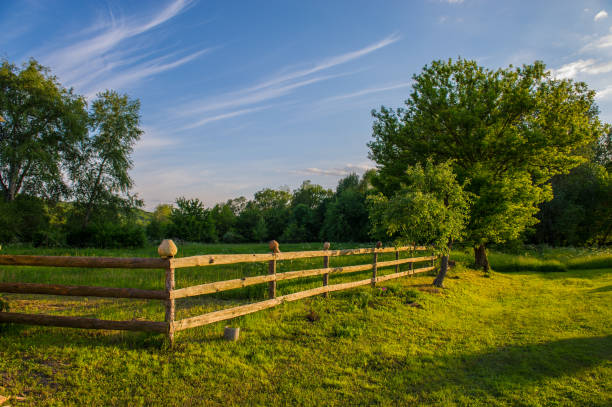 istock Wooden fence 825095870
