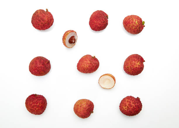 istock Set of fresh lychees fruit 825097230