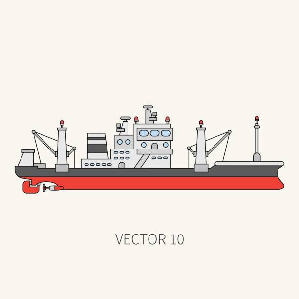 Line flat vector color icon comercial trawler ship. Fishing fleet. Cartoon style. Ocean. Sea. Refrigerator. Seafood. Industrial. Marine preserves. Captain. Sail. Illustration and element for design. Line flat vector color icon comercial trawler ship. Fishing fleet. Cartoon style. Ocean. Sea. Net. Refrigerator. Seafood. Industrial. Marine preserves. Captain Sail Illustration element for design rockefeller center illustration stock illustrations
