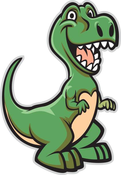 Happy Dinosaur Cartoon Stock Illustration - Download Image Now -  Tyrannosaurus Rex, Cartoon, Dinosaur - iStock