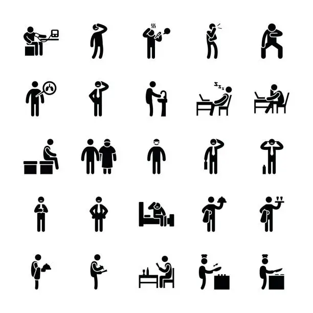 Vector illustration of Pictogram Of Everyday Glyphs 51