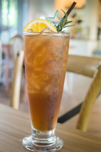 istock Glass of iced lemon tea 825107302