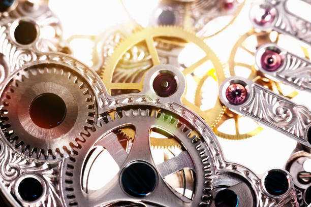 istock Detail of intricate clockwork machinery 825108994