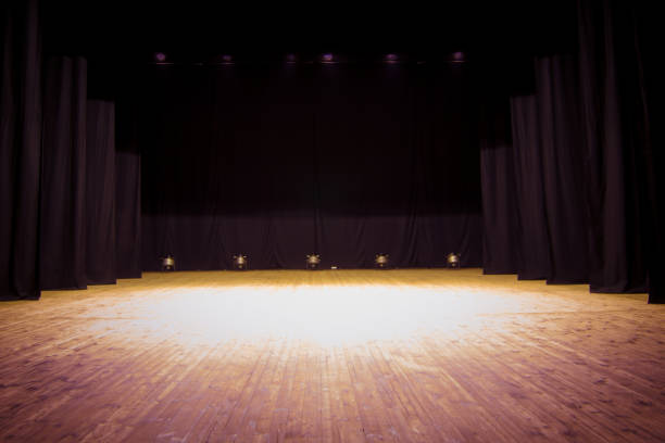 istock An empty stage of the theater, lit by spotlights 825109460