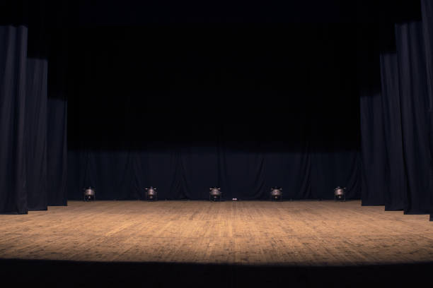 istock An empty stage of the theater, lit by spotlights 825109810