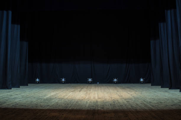 istock An empty stage of the theater, lit by spotlights 825109894