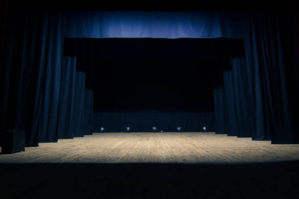istock An empty stage of the theater, lit by spotlights 825112366