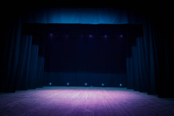 istock An empty stage of the theater, lit by spotlights 825112566